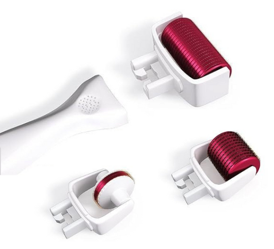 3-in-1 professional derma roller kit for face, eyes and body - UAE’s #1 at-home micro-needling set