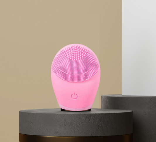 Silicone Electric Facial Cleansing Brush, designed for deep yet gentle facial cleansing, exfoliation, and improved skin glow.