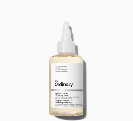 The Ordinary Glycolic Acid 7% Toning Solution for exfoliating face, body, and scalp. Free UAE delivery.